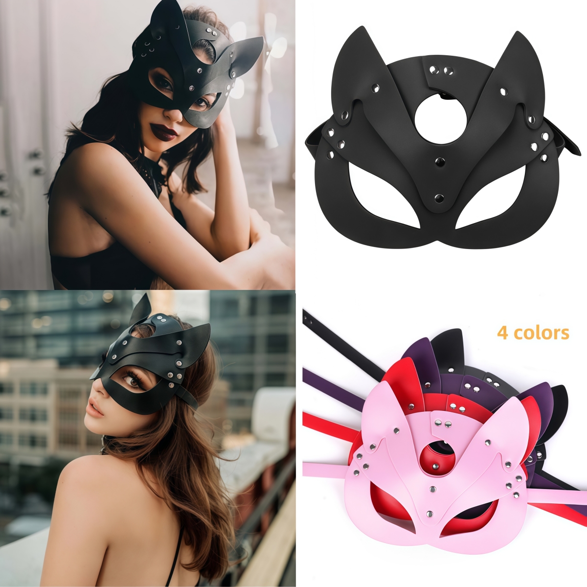 Party Games Couple - Women Half Face Cat Cosplay Masks