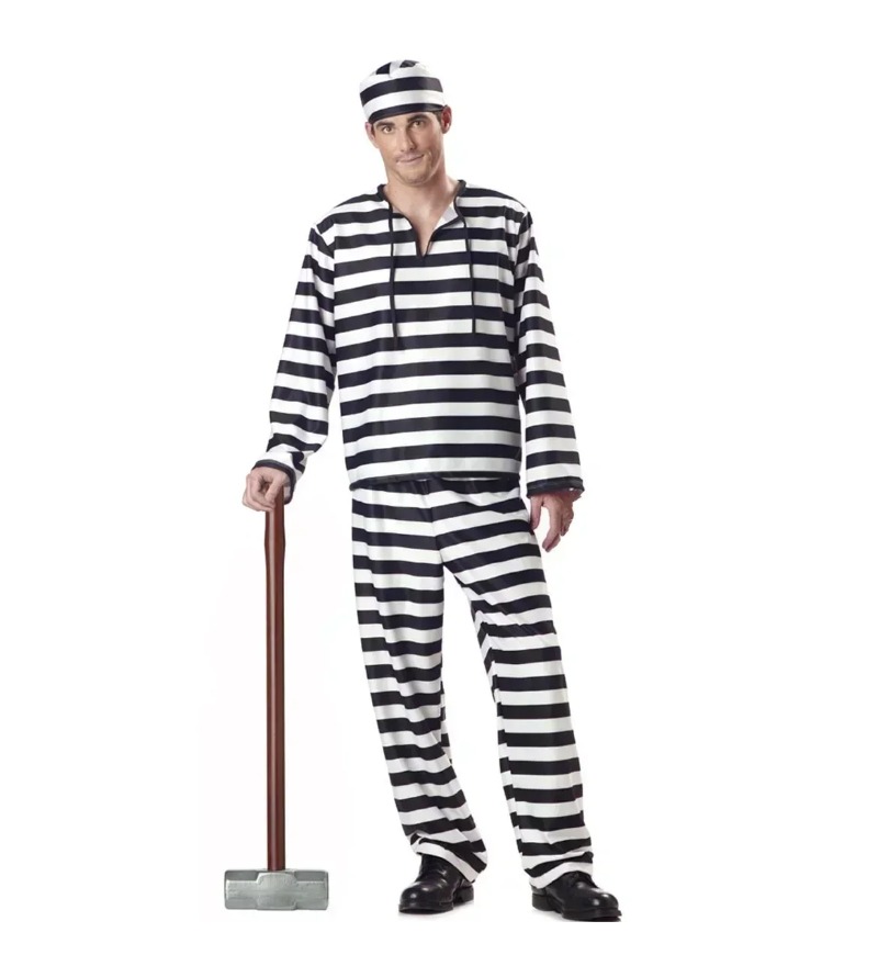 Adult Black White Stripe Priso - Party Games Couple avaliação e preço