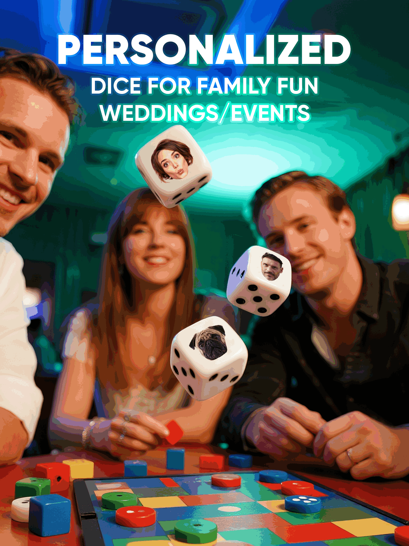 Custom Face Dice Personalized  - Party Family Games avaliação e preço