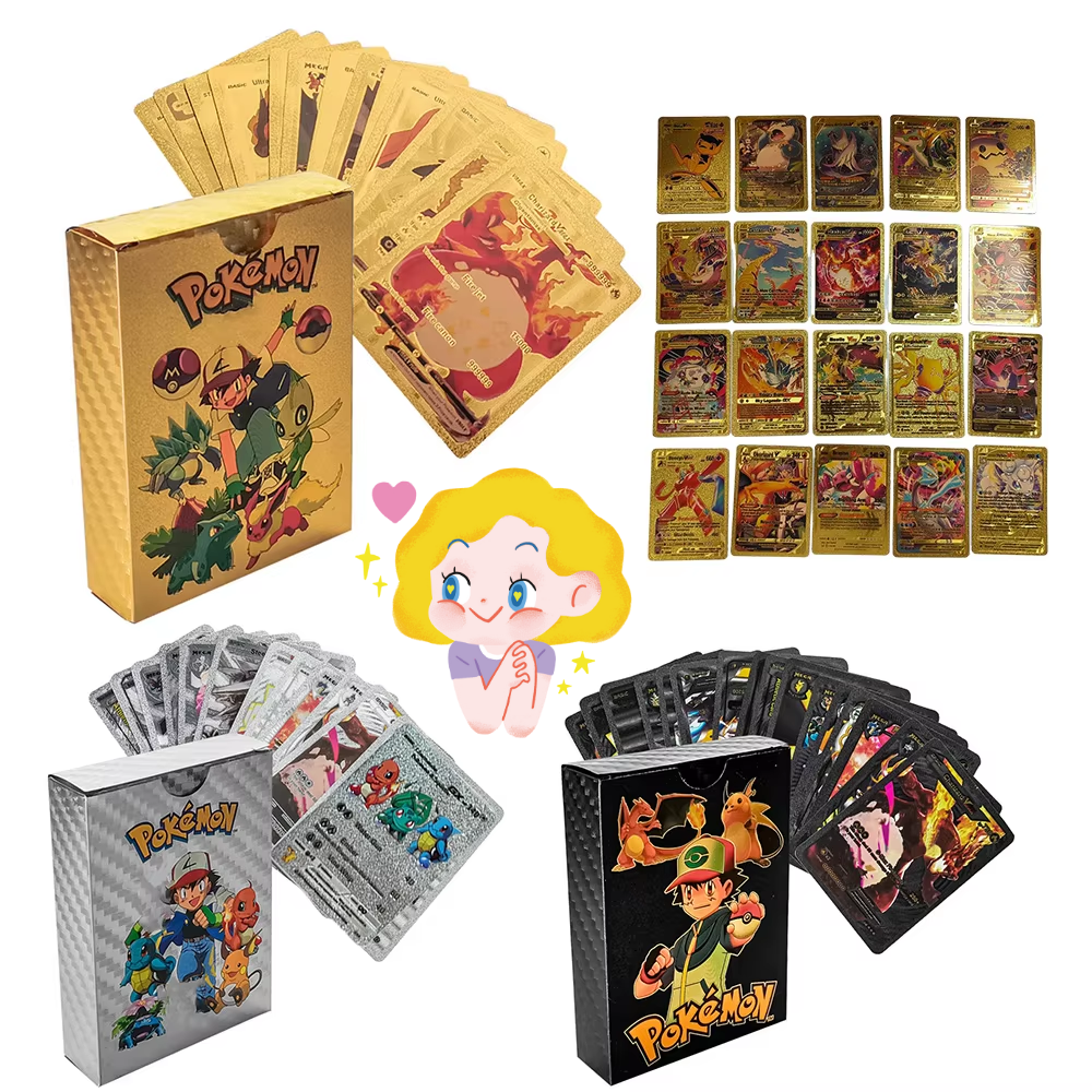 2026New 55PCS Pokemon Cards Vm - Party Games In Spanish avaliação e preço