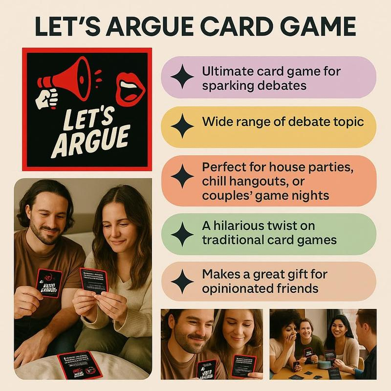 Let's Argue Card Game – Fun Pa - Party Games Couple avaliação e preço