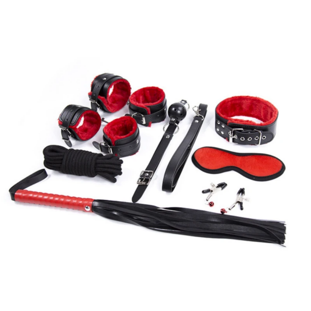 Leather BDSM Kit Handcuffs Sex - Party Games Couple avaliação e preço