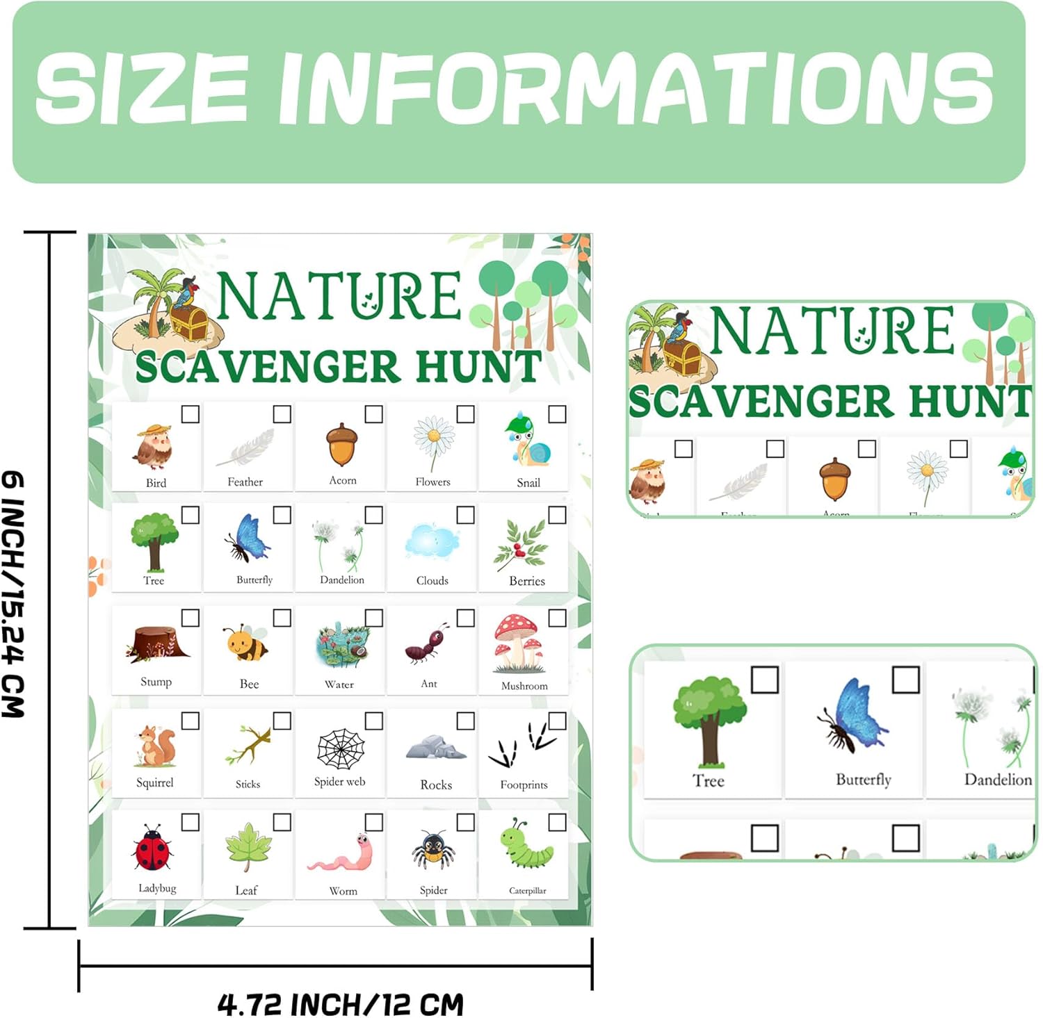 Nature Scavenger Hunt Card 5 x - Scavenger Hunt Card avaliação e preço