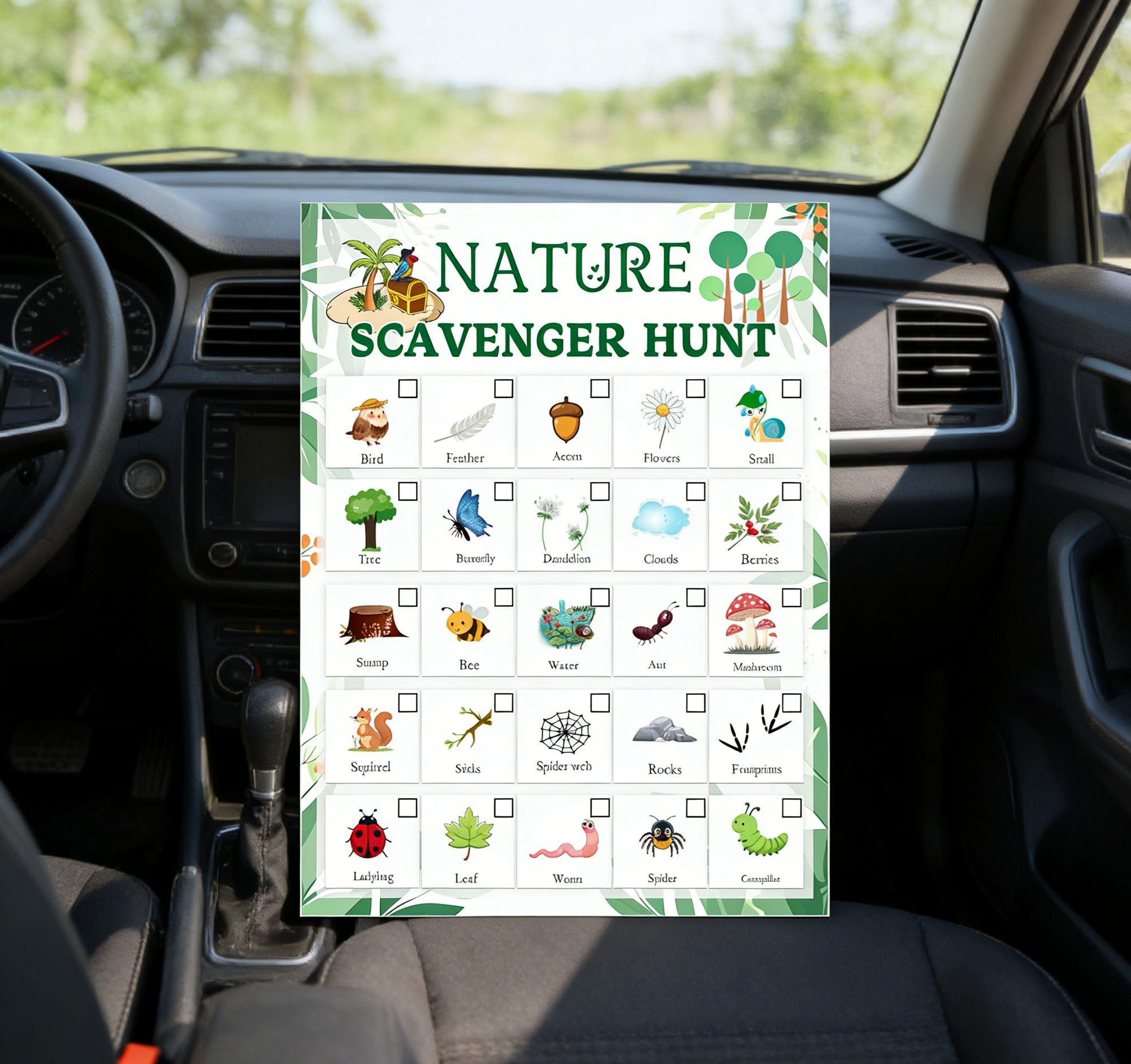 Nature Scavenger Hunt Card 5 x - Scavenger Hunt Card avaliação e preço