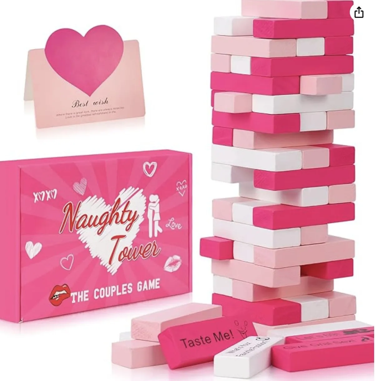 48PCS Block Tower Game Couple  - Party Games Couple avaliação e preço