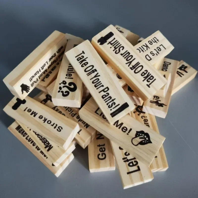 48PCS Block Tower Game Couple  - Party Games Couple avaliação e preço