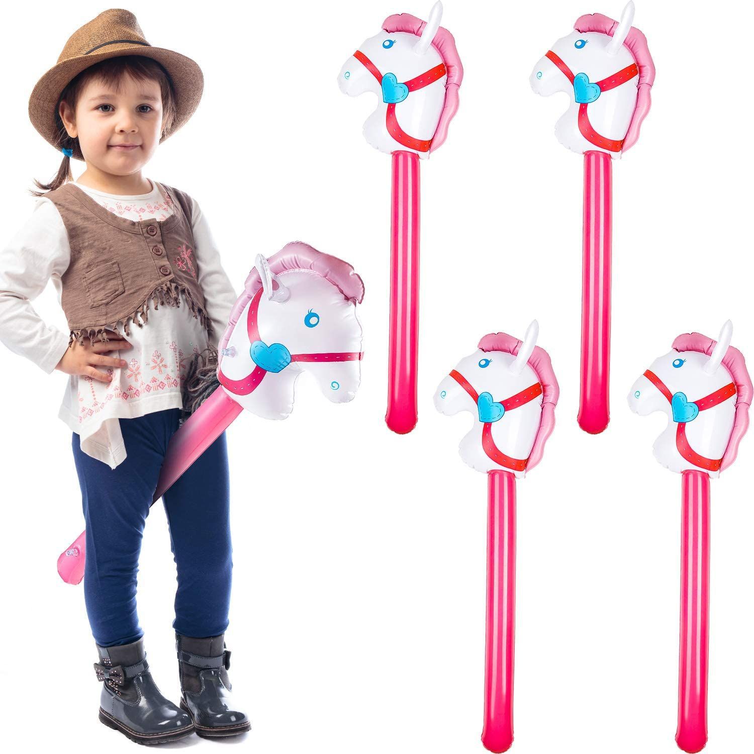 Inflatable Horsehead Stick Uni - Party Games Easter For Kids avaliação e preço