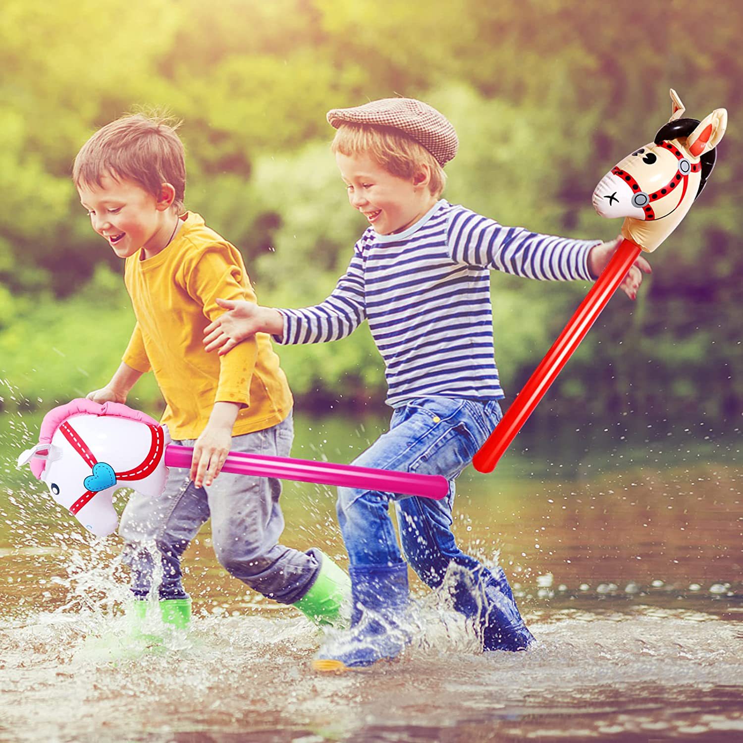 Inflatable Horsehead Stick Uni - Party Games Easter For Kids avaliação e preço