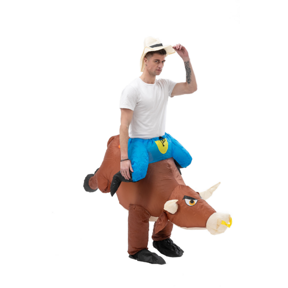 Fun Inflatable Cowboy Costume  - Party Games In Spanish avaliação e preço