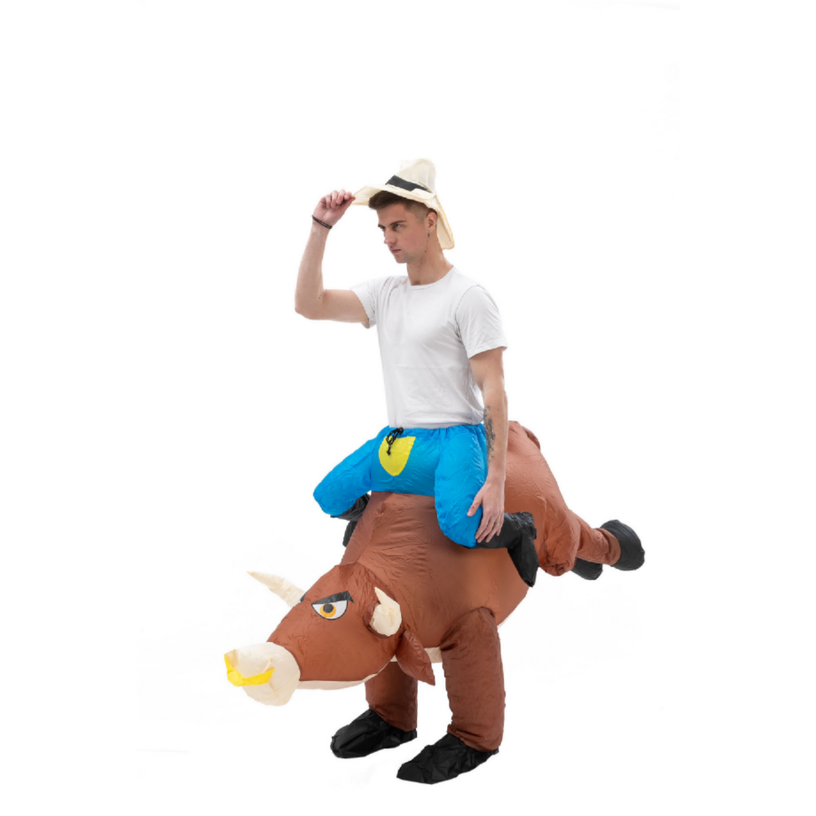 Fun Inflatable Cowboy Costume  - Party Games In Spanish avaliação e preço