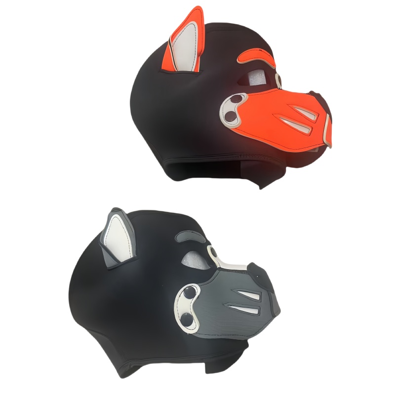 Erotic Colorful Dog Hood Mask  - Party Games Couple avaliação e preço