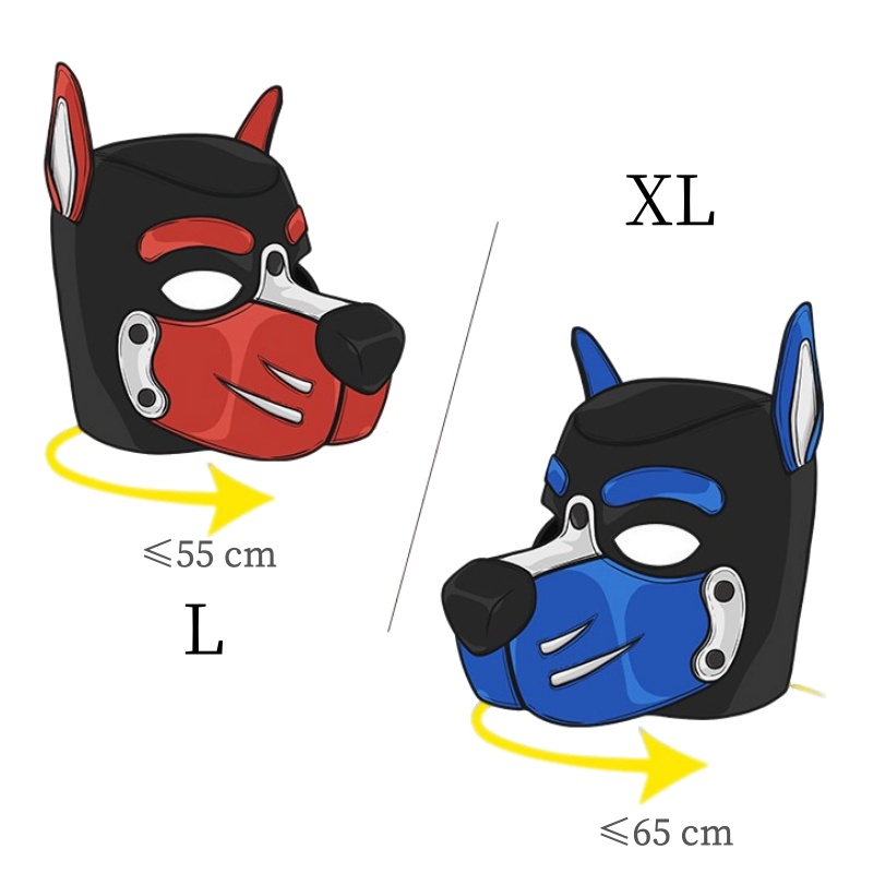 Erotic Colorful Dog Hood Mask  - Party Games Couple avaliação e preço