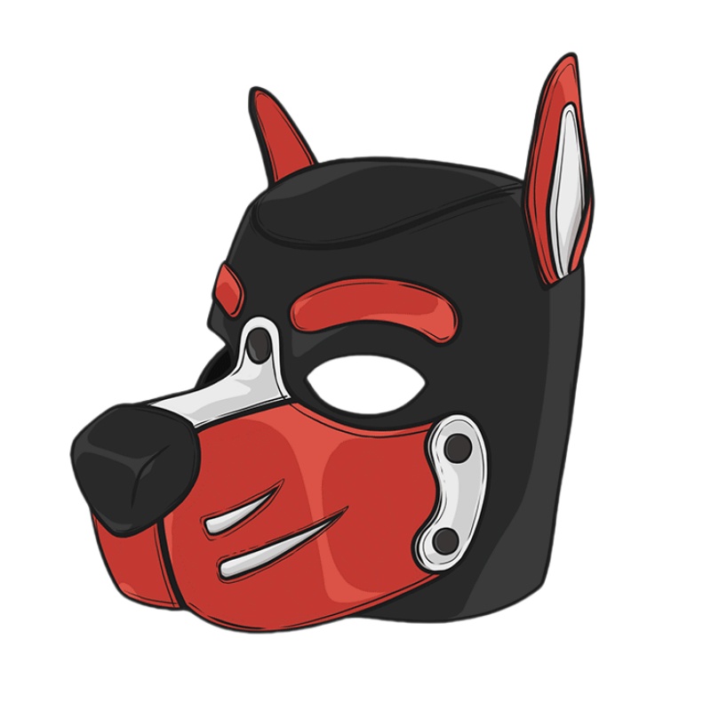 Erotic Colorful Dog Hood Mask  - Party Games Couple avaliação e preço