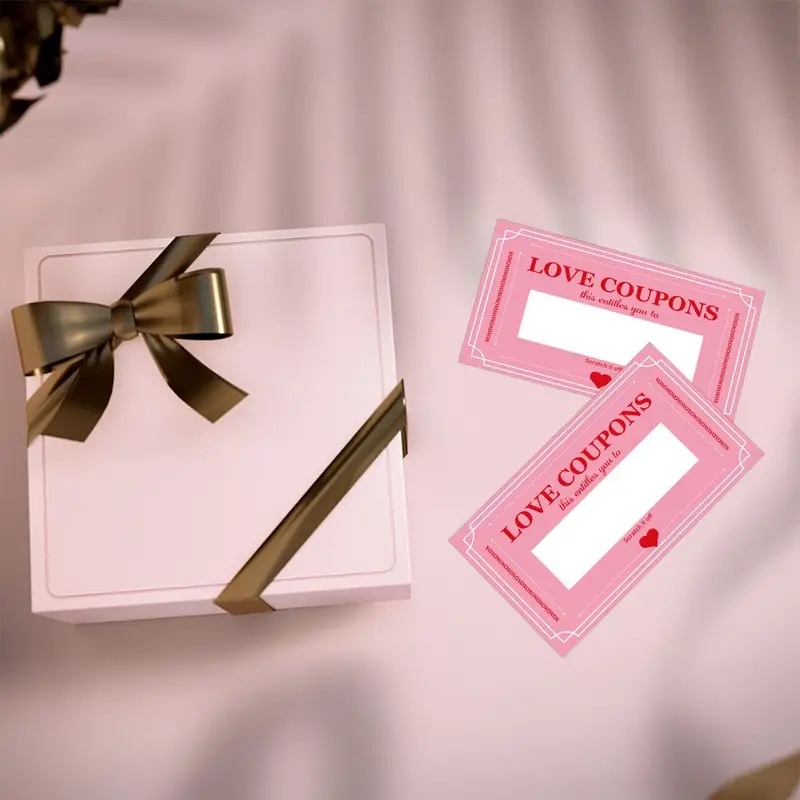 30 Pcs Pink Lucky Scratch Card - Party Games Couple avaliação e preço