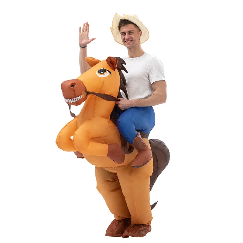 Fun Inflatable Cowboy Costume  - Party Games In Spanish avaliação e preço