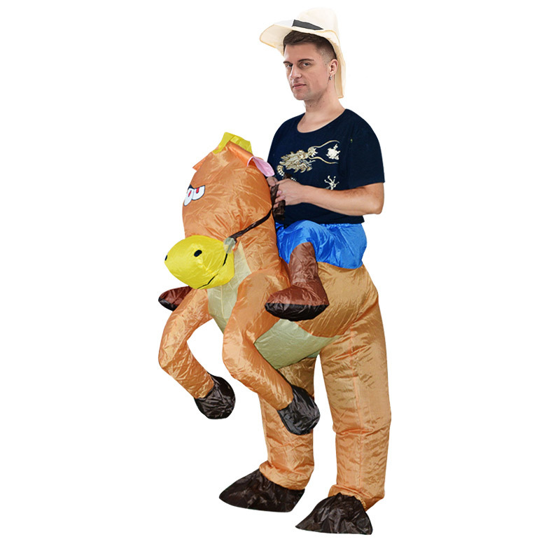 Fun Inflatable Cowboy Costume  - Party Games In Spanish avaliação e preço
