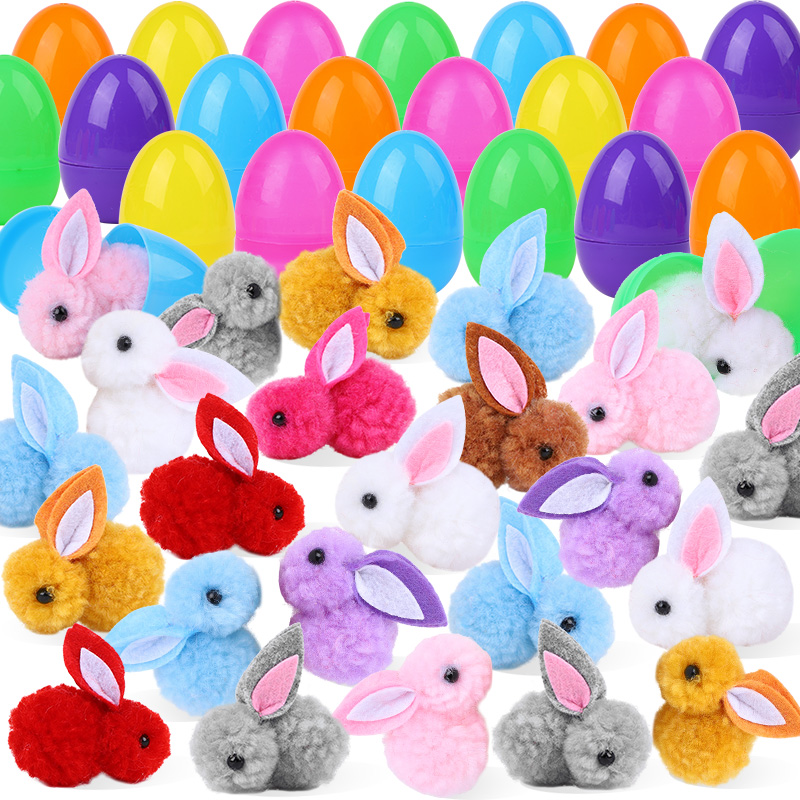 24/48Pcs Cute Easter Egg with  - Party Games Easter For Kids avaliação e preço