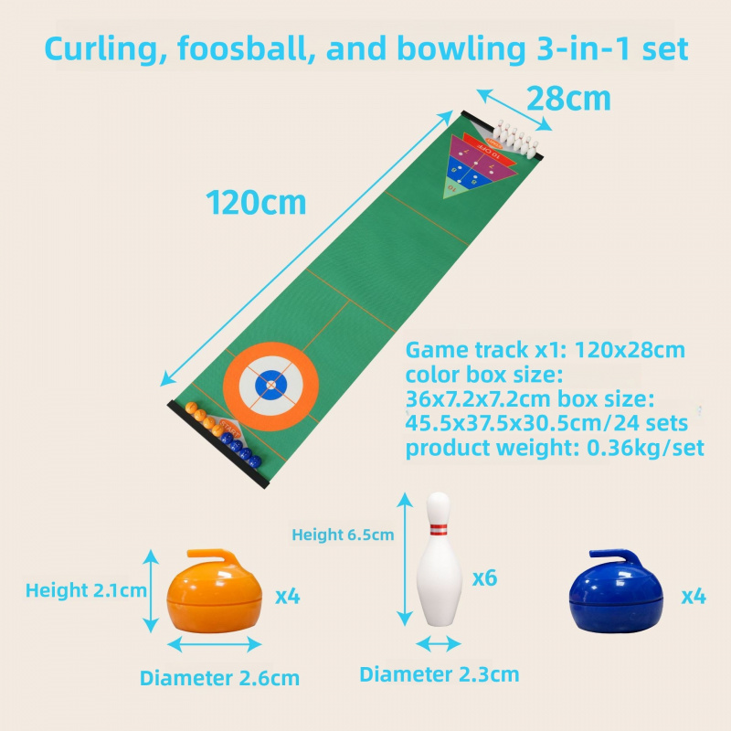Curling Tabletop Game Set, Min - Party Family Games avaliação e preço