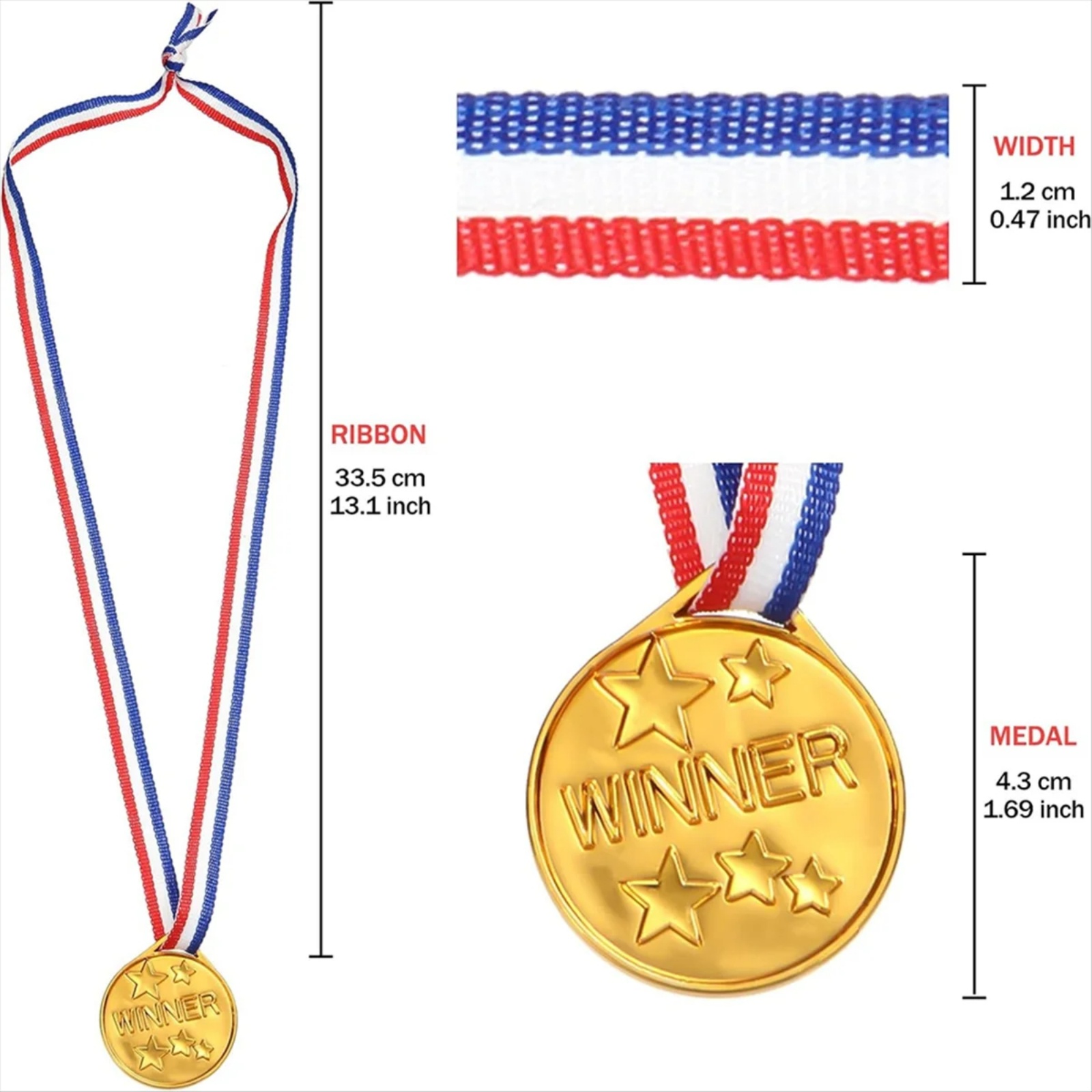 30Pcs Plastic Gold Winners Med - Party Games Easter For Kids avaliação e preço
