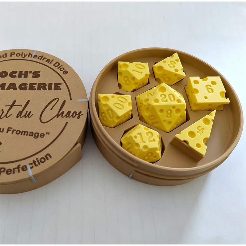 Cheese Polyhedral Dice Set Lay - Party Games Console avaliação e preço