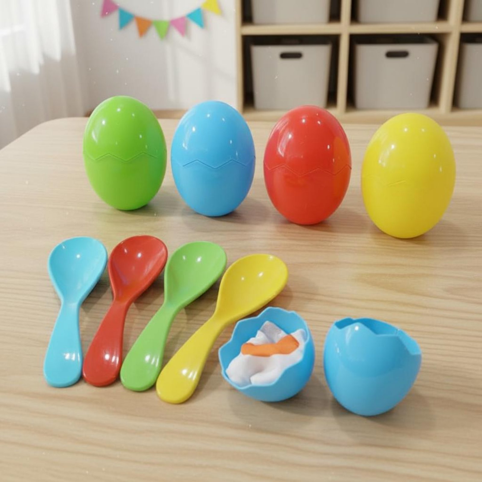 4 Sets Oval and Spoon Challeng - Party Family Games avaliação e preço