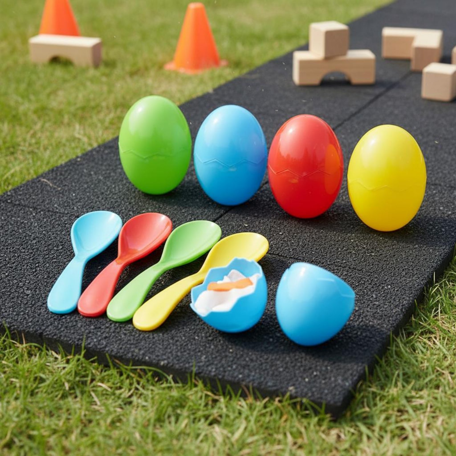 4 Sets Oval and Spoon Challeng - Party Family Games avaliação e preço